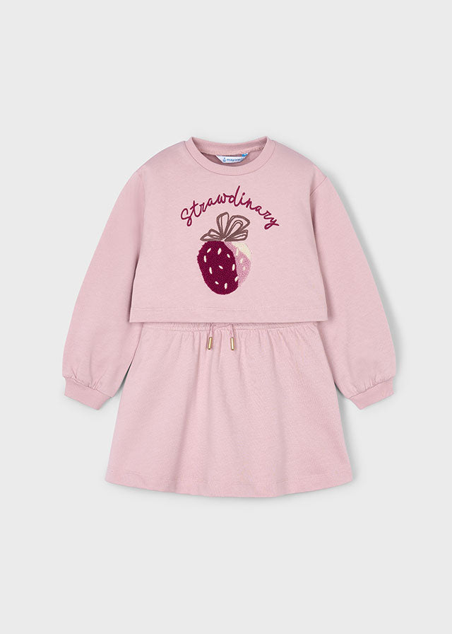 Mayoral Mädchen Kleid aus Fleece, 2-teilig 4927
