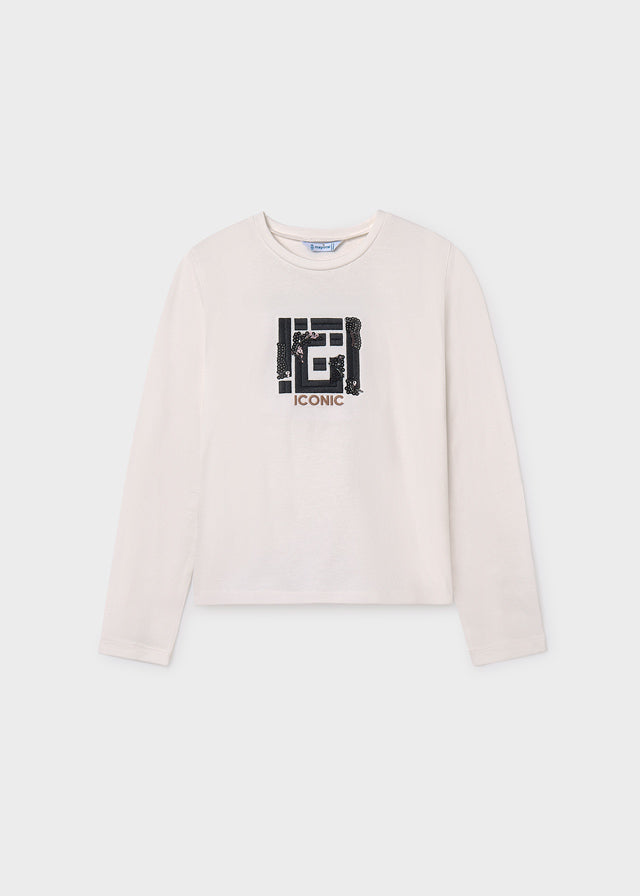 Mayoral Mädchen T-Shirt langarm bestickt 7018