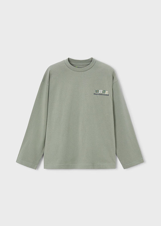 Boston Jungen Langarmshirt 7055 – moosgrün