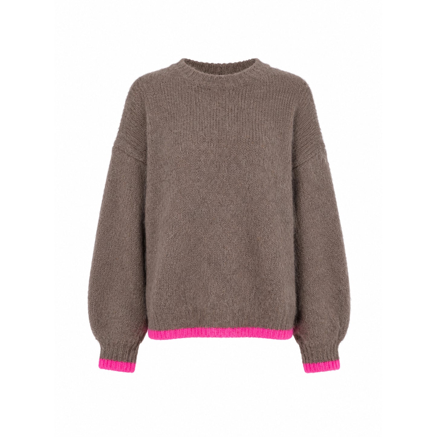 Emily van den Bergh Damen Strickpullover – taupe