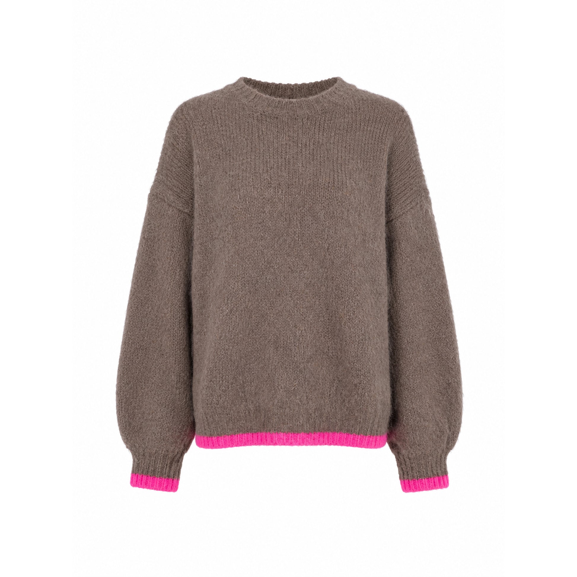 Emily van den Bergh Damen Strickpullover – taupe