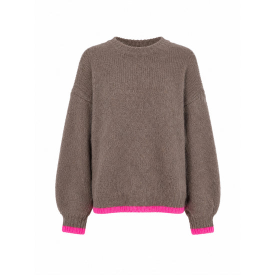 Emily van den Bergh Damen Strickpullover – taupe