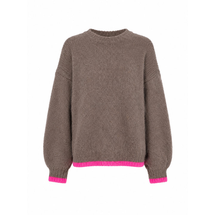 Emily van den Bergh Damen Strickpullover – taupe