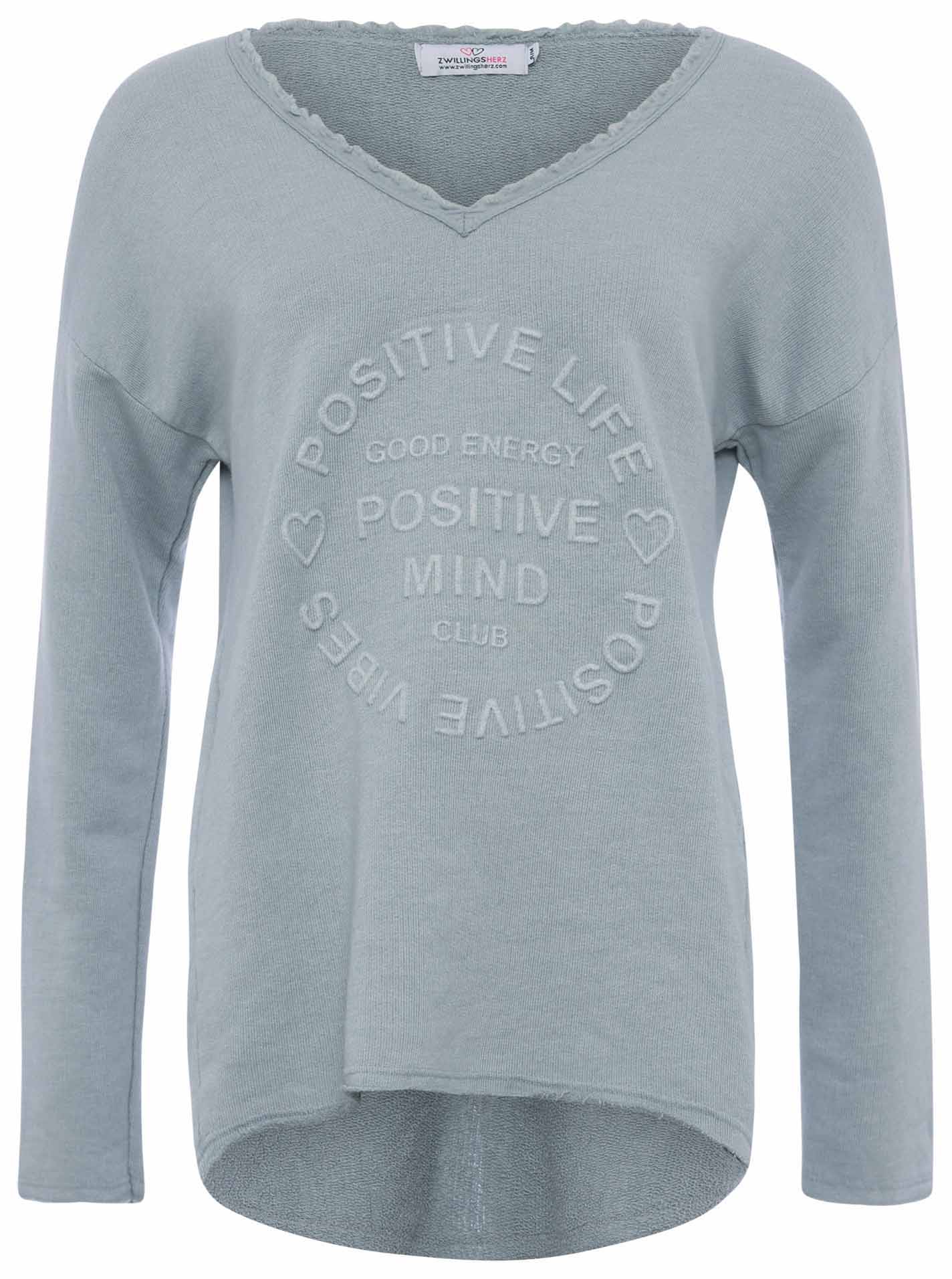 Zwillingsherz Damen Sweatshirt BW "Positive Mind"