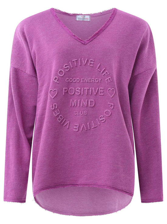 Zwillingsherz Damen Sweatshirt BW "Positive Mind"