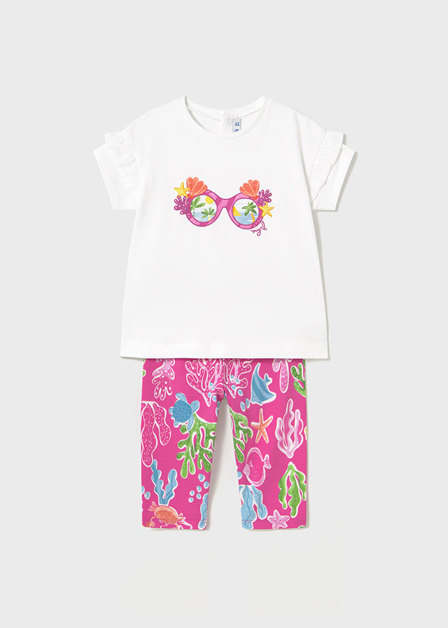 Mayoral Baby Mädchen T-Shirt mit Leggings 1739