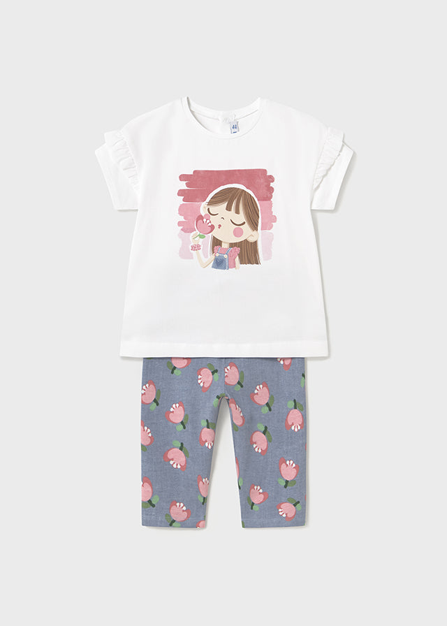 Mayoral Baby Mädchen T-Shirt mit Leggings 1739