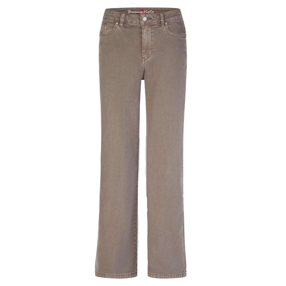 Buena Vista Damen Jeans Wide Leg stretch twill stone