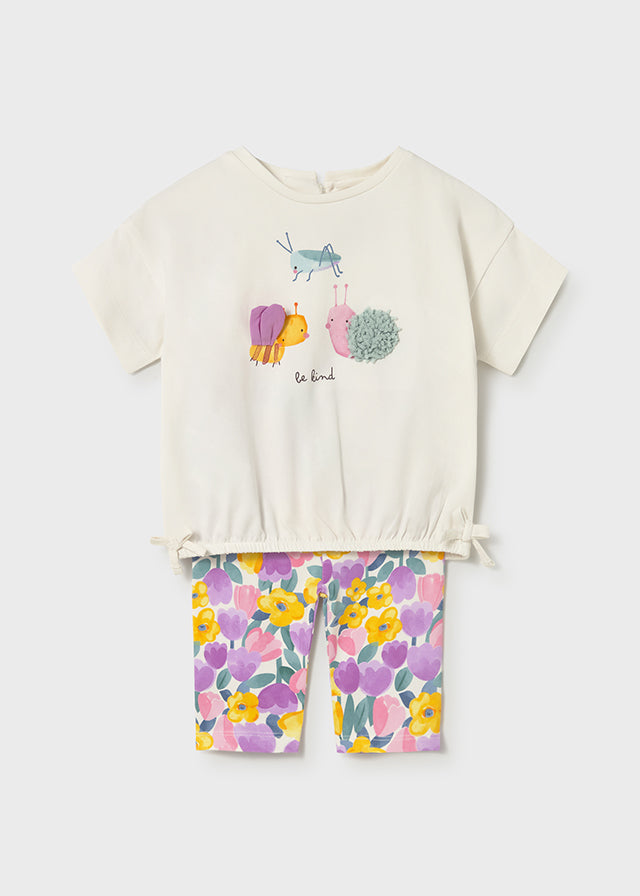 Mayoral Mädchen T-Shirt mit Leggings 1753 – lila