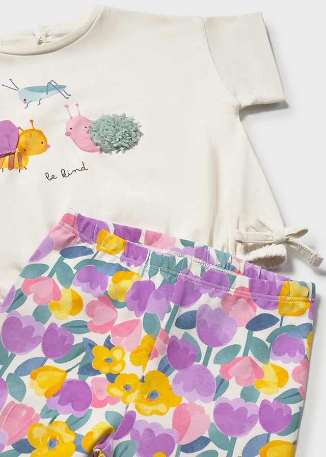 Mayoral Mädchen T-Shirt mit Leggings 1753 – lila