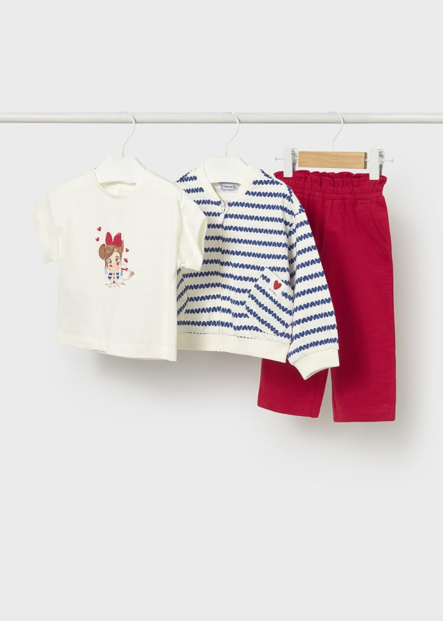 Mayoral Mädchen Set aus 3 Teilen 1830 – rot