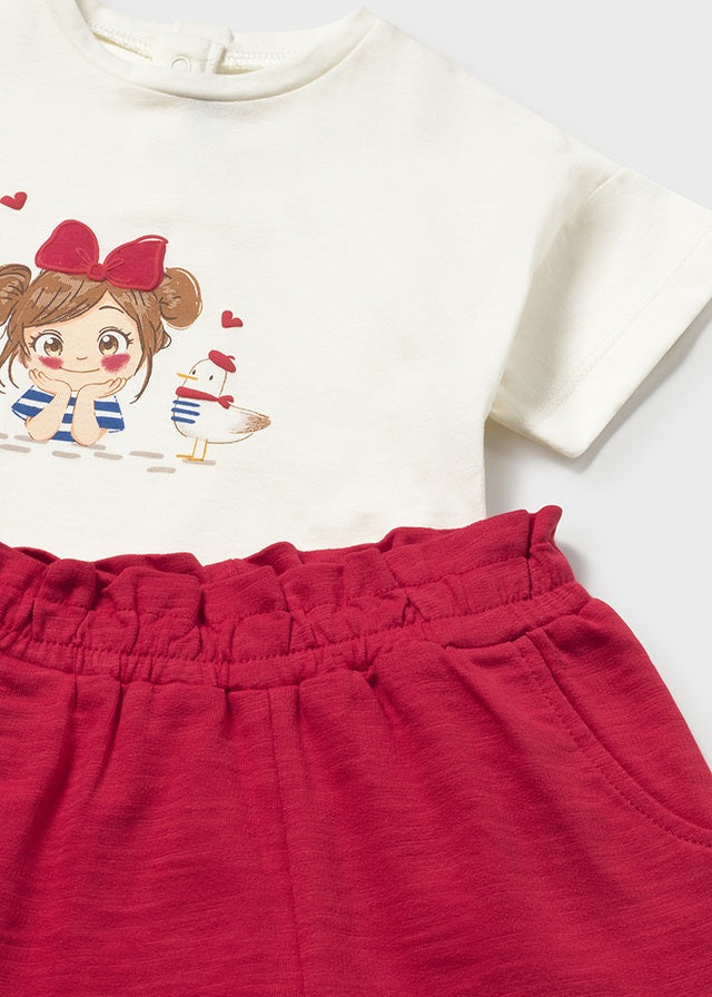 Mayoral Mädchen Set aus 3 Teilen 1830 – rot