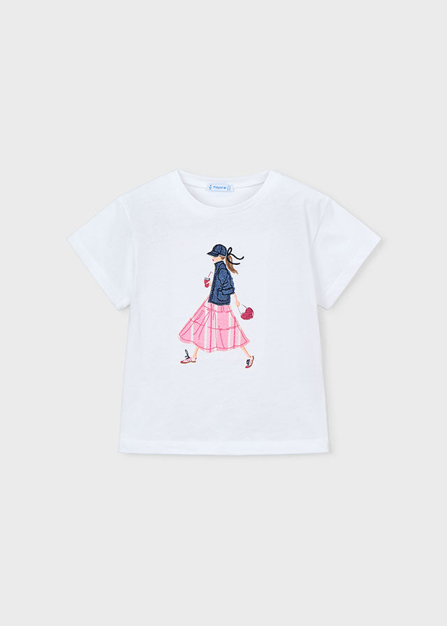 Mayoral Mädchen T-Shirt 3011 – weiss