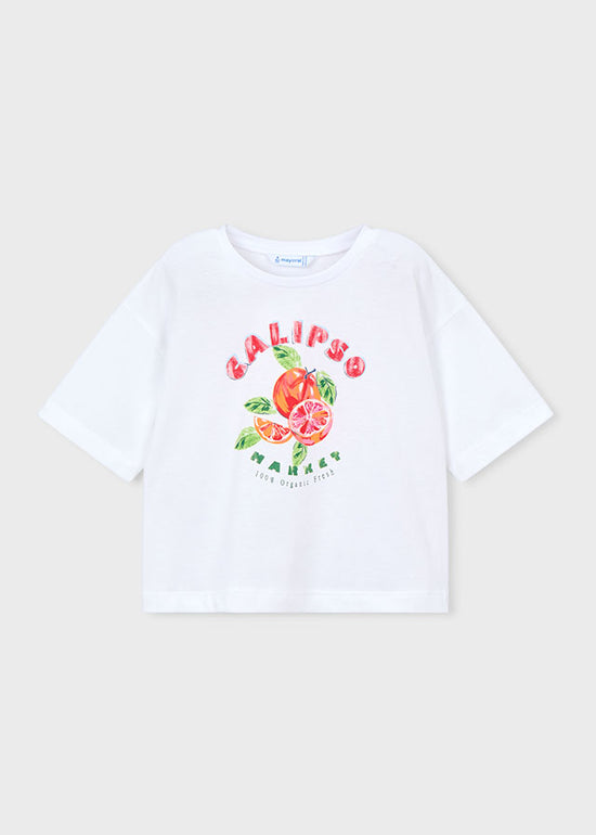 Mayoral Mädchen T-Shirt 3016 – weiss-kaki