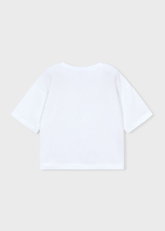 Mayoral Mädchen T-Shirt 3016 – weiss-kaki