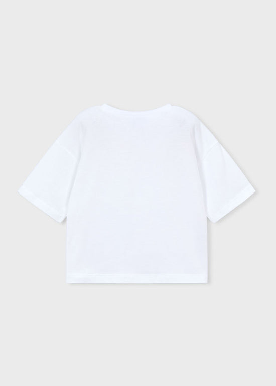 Mayoral Mädchen T-Shirt 3016 – weiss-kaki