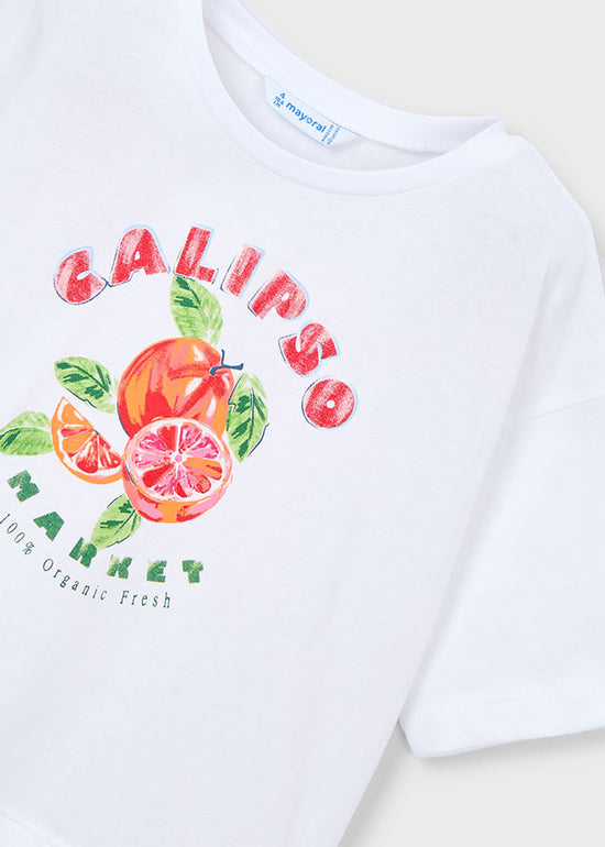 Mayoral Mädchen T-Shirt 3016 – weiss-kaki