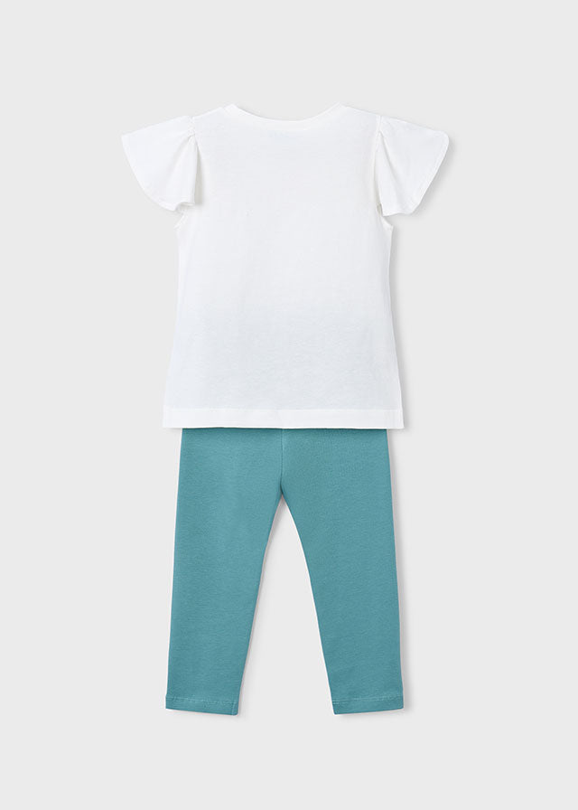 Mayoral Mädchen T-Shirt mit Leggings 3724 – minze