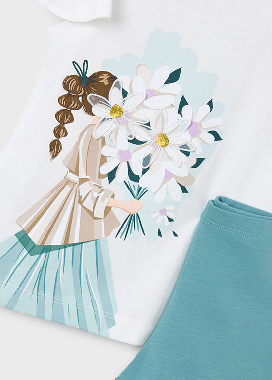 Mayoral Mädchen T-Shirt mit Leggings 3724 – minze