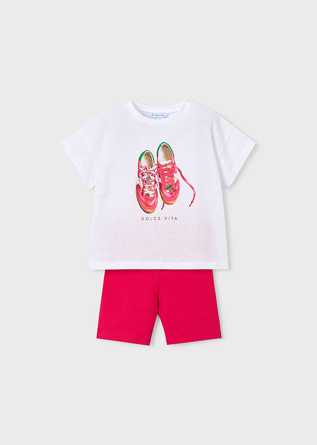 Mayoral Mädchen T-Shirt mit Radlerhose  3731 – kaki