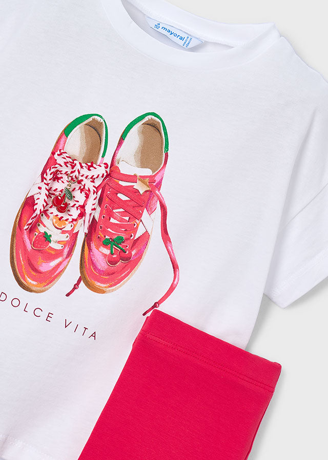 Mayoral Mädchen T-Shirt mit Radlerhose  3731 – kaki