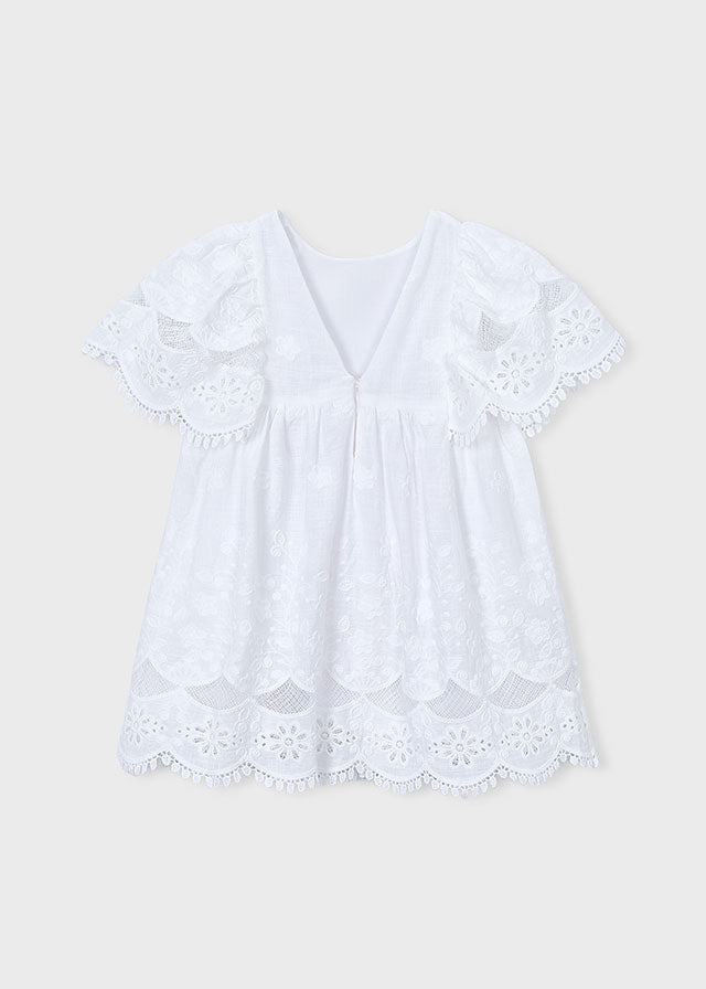 Mayoral Mädchen Kleid 3923 – weiss