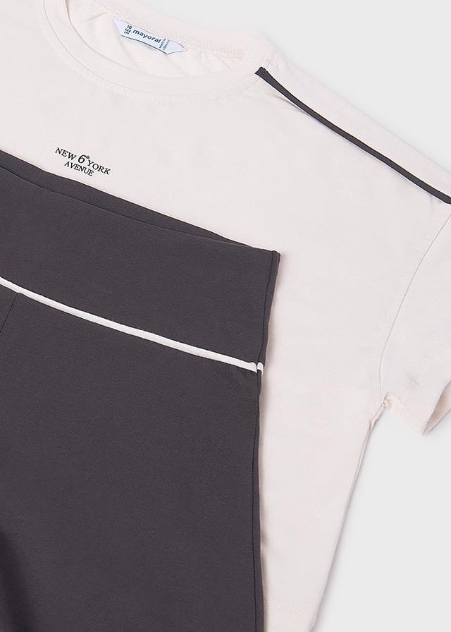 Mayoral Mädchen T-Shirt mit Short 6209 – anthrazit