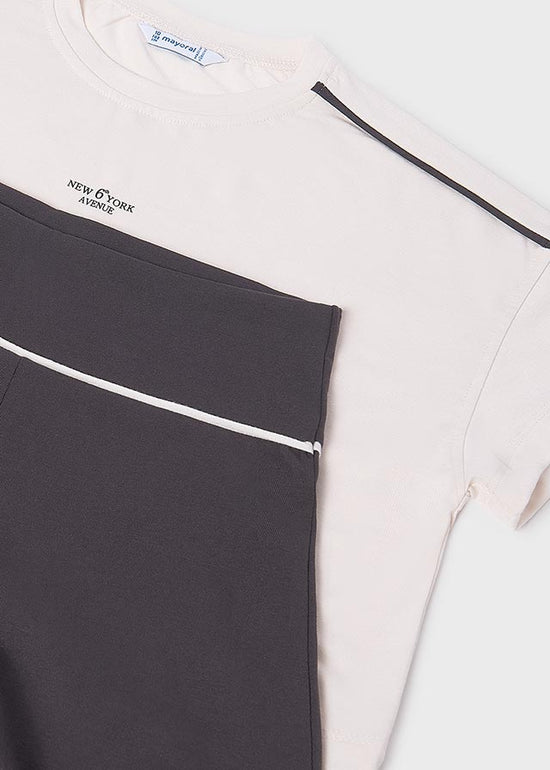 Mayoral Mädchen T-Shirt mit Short 6209 – anthrazit