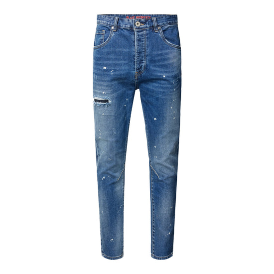 Blue Monkey Herren Jeans Tapered Fit blue denim