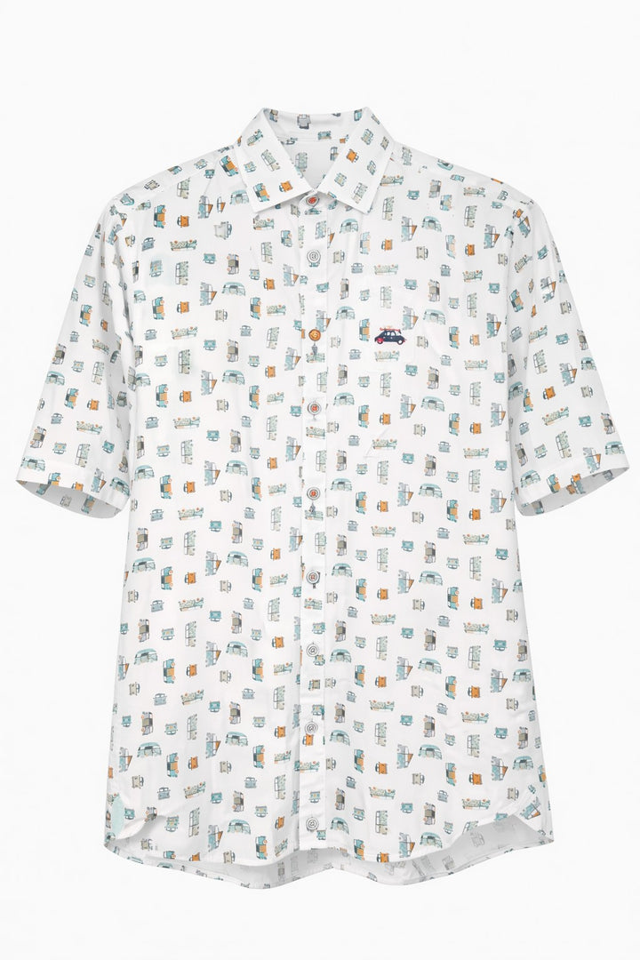 The Surfcar Herren Kurzarm-Hemd Gaia 261051