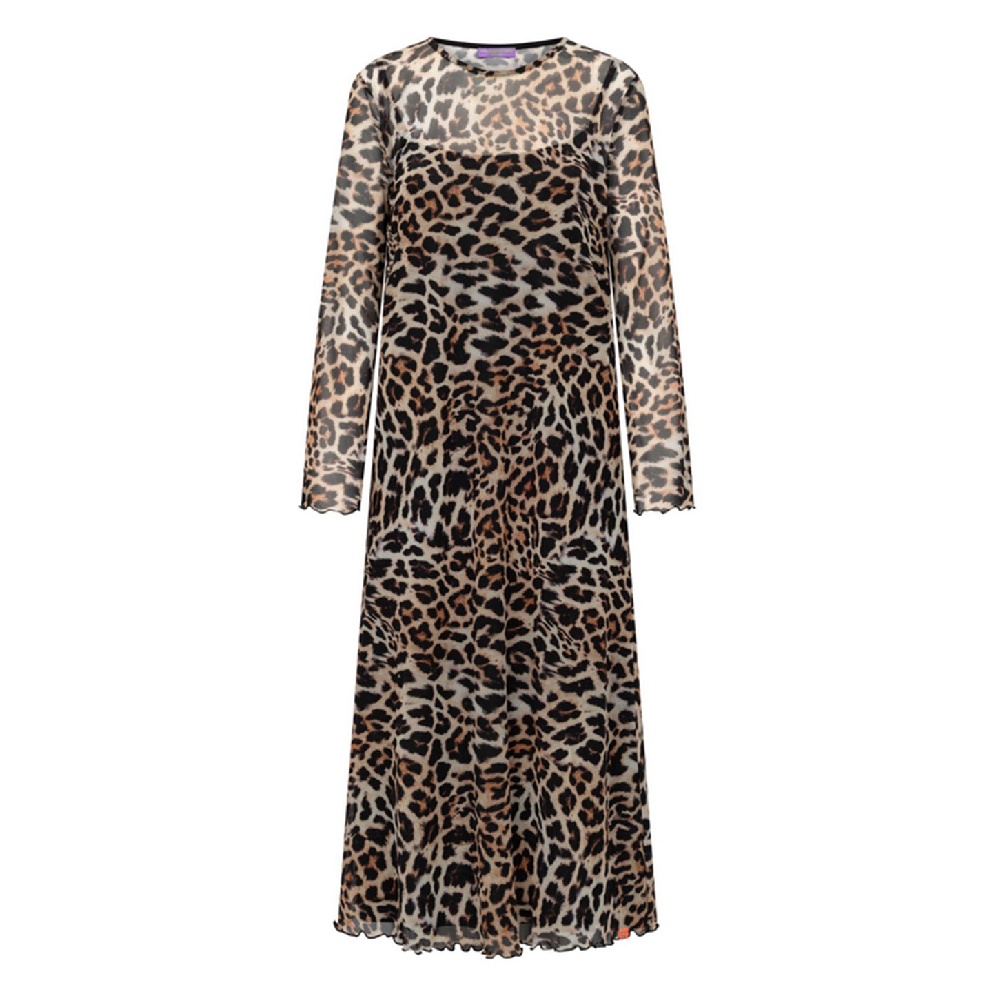 Frieda & Freddies Damen Maxikleid im Leo-Print – desert beige