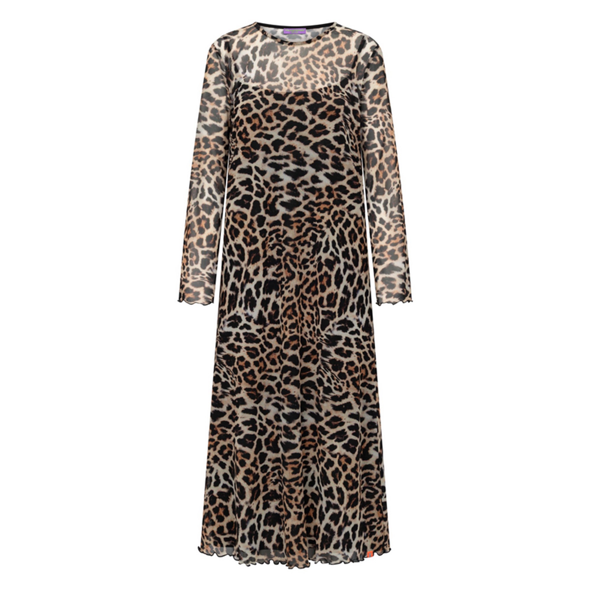 Frieda & Freddies Damen Maxikleid im Leo-Print – desert beige