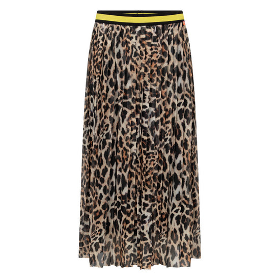 Frieda & Freddies Damen Rock Leo-Print – desert beige