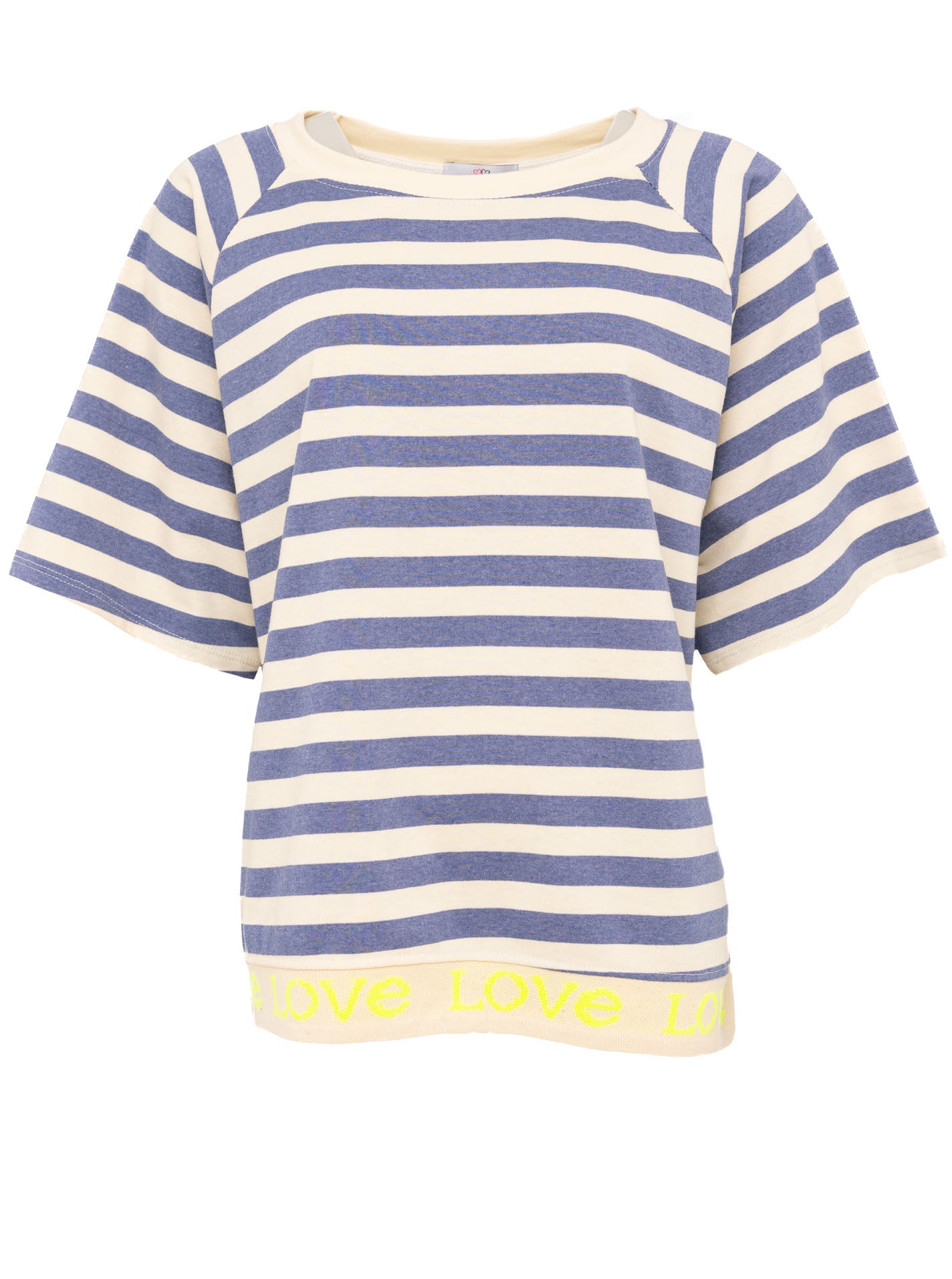 Zwillingsherz Damen Shirt BW "Love & Streifen"