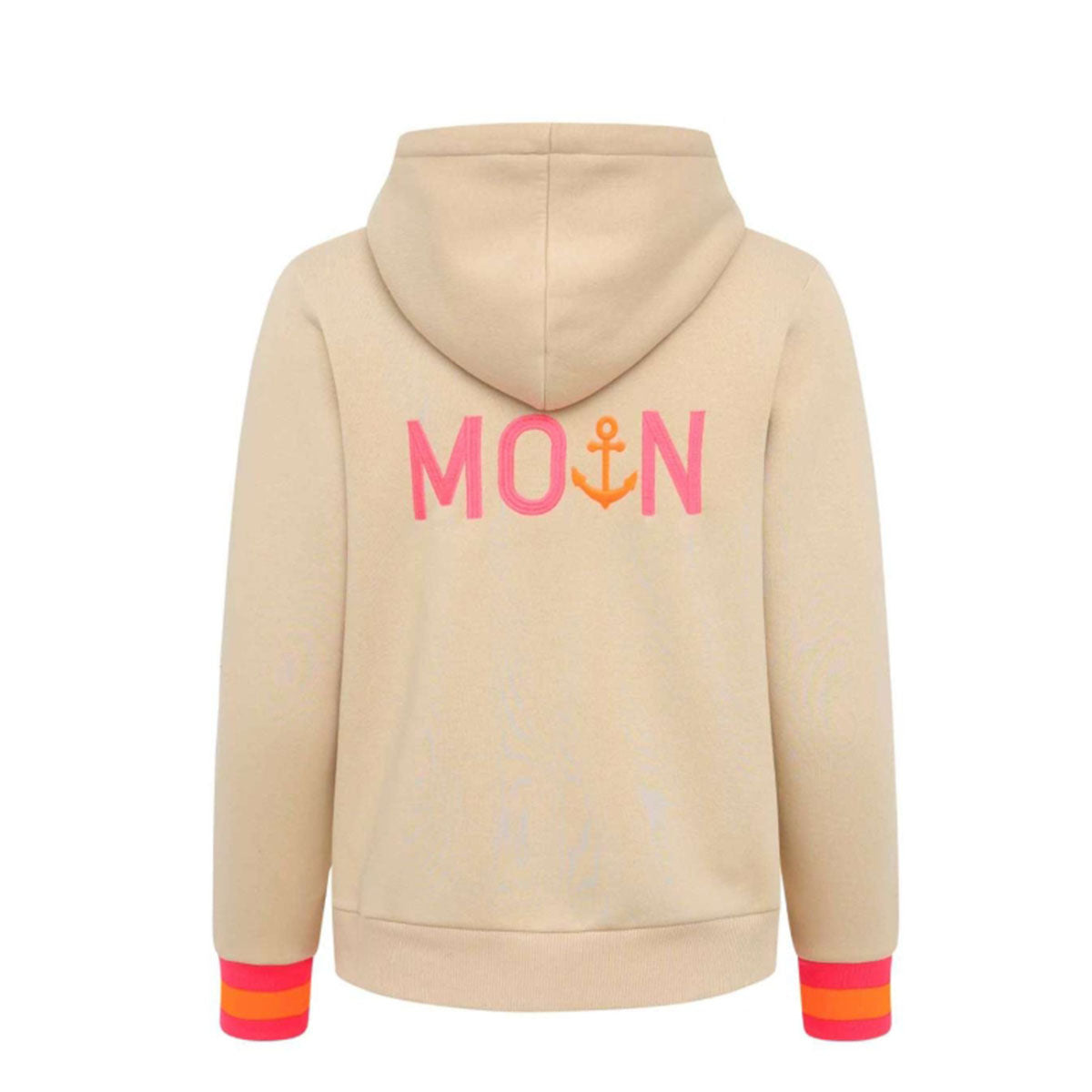 Zwillingsherz Damen Kapuzensweatjacke BW "MOIN"
