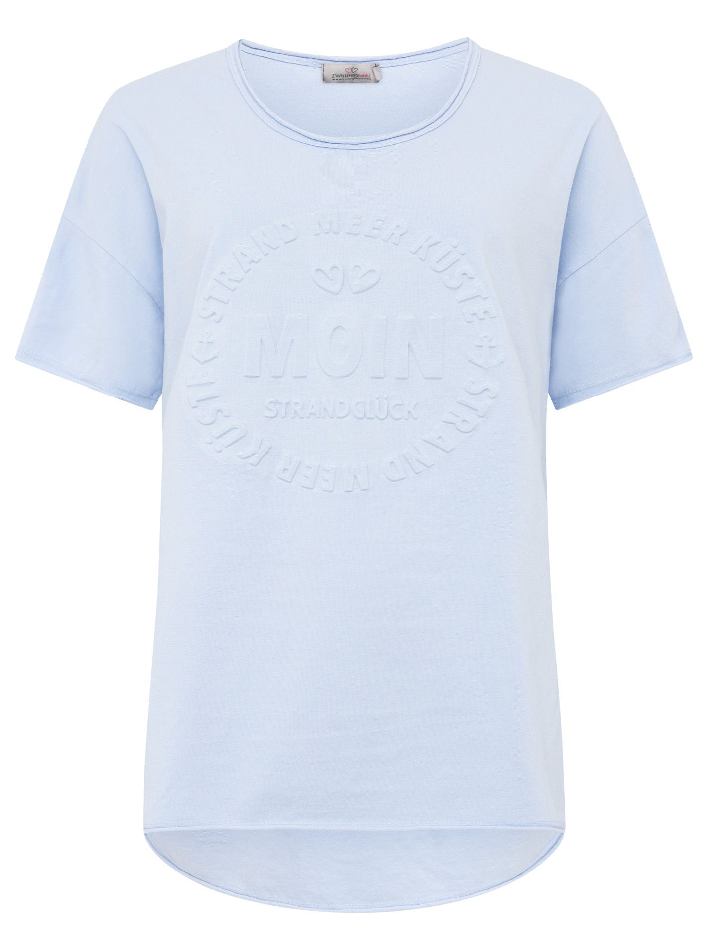 Zwillingsherz Damen T-Shirt Stempeldruck "Moin"