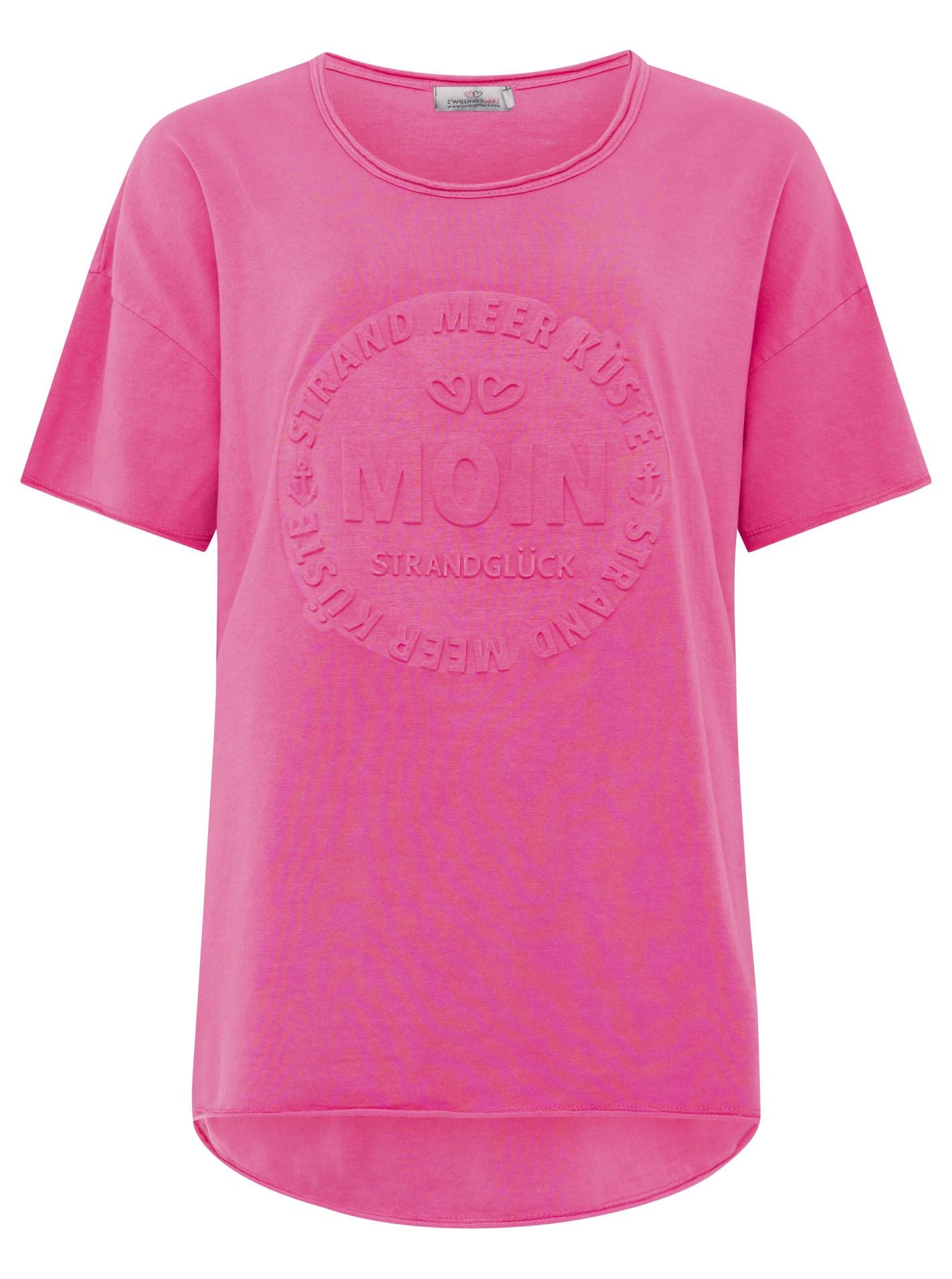 Zwillingsherz Damen T-Shirt Stempeldruck "Moin"