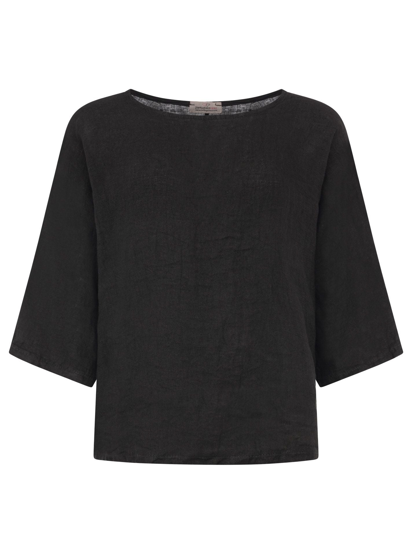 Zwillingsherz Damen Leinen Shirt "Rundhals"