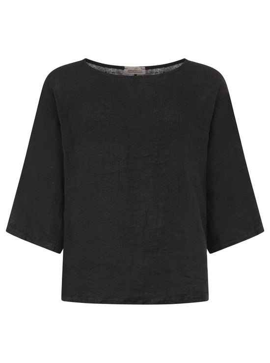 Zwillingsherz Damen Leinen Shirt "Rundhals"