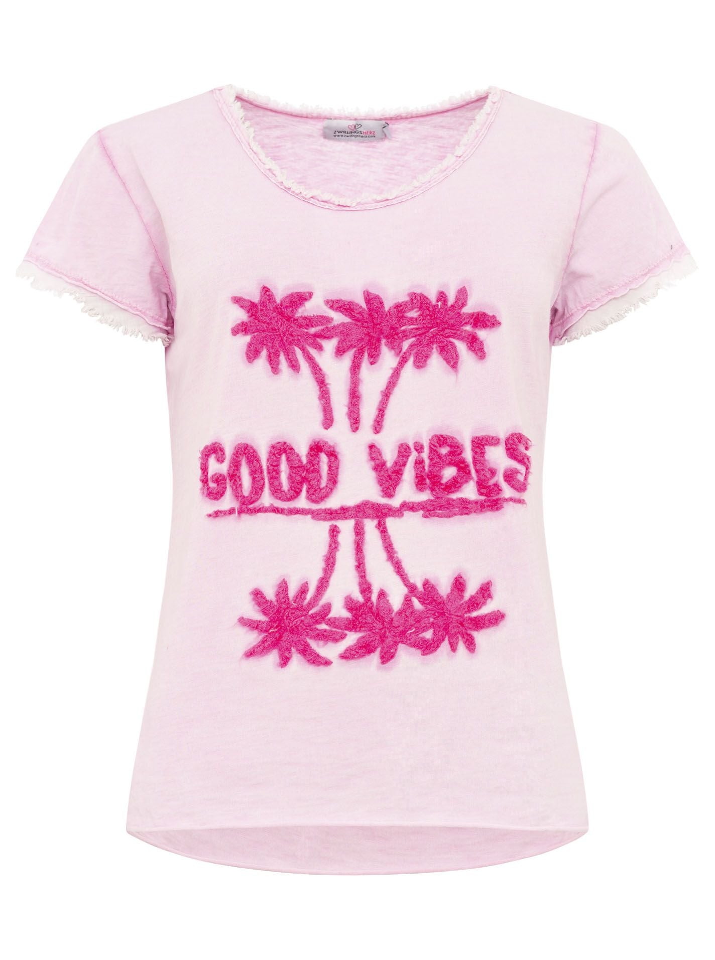 Zwillingsherz Damen T-Shirt BW "Good Vibes"