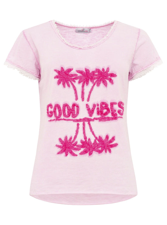 Zwillingsherz Damen T-Shirt BW "Good Vibes"