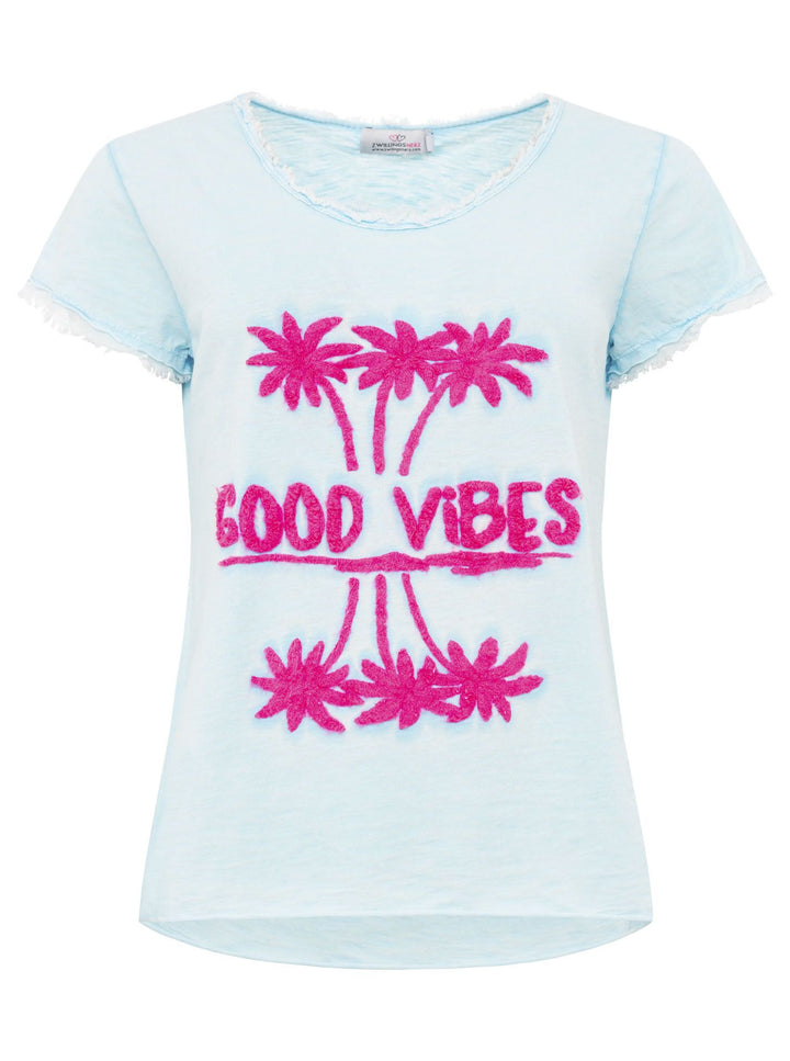 Zwillingsherz Damen T-Shirt BW "Good Vibes"