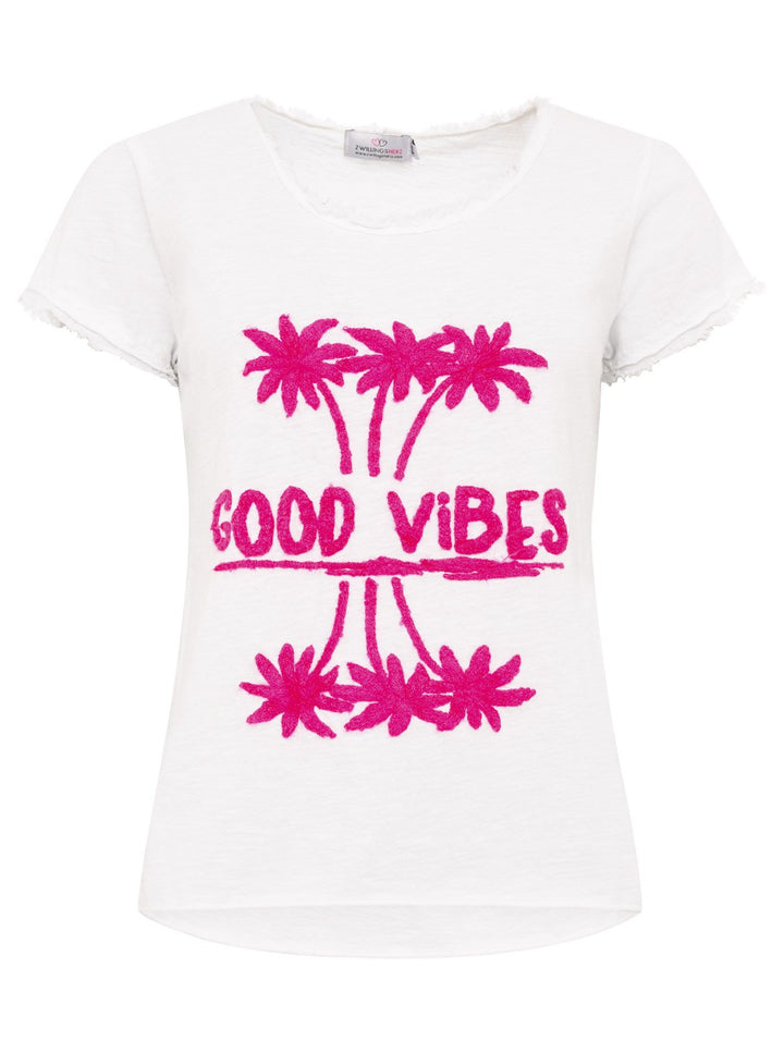 Zwillingsherz Damen T-Shirt BW "Good Vibes"