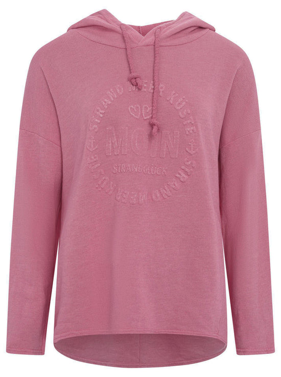 Zwillingsherz Damen Sweatshirt Hoodie BW "Moin Stempeldruck"
