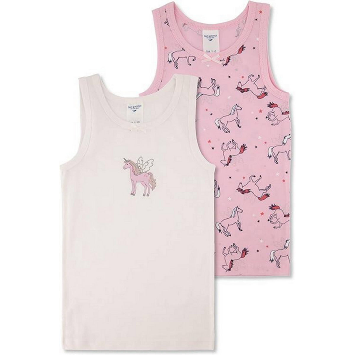 Salt and Pepper Girl Unterhemd Singlet 2er set Einhorn