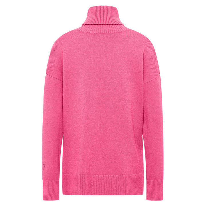 Frieda & Freddies Damen Strick-Rollkragenpullover 3353 crazy pink