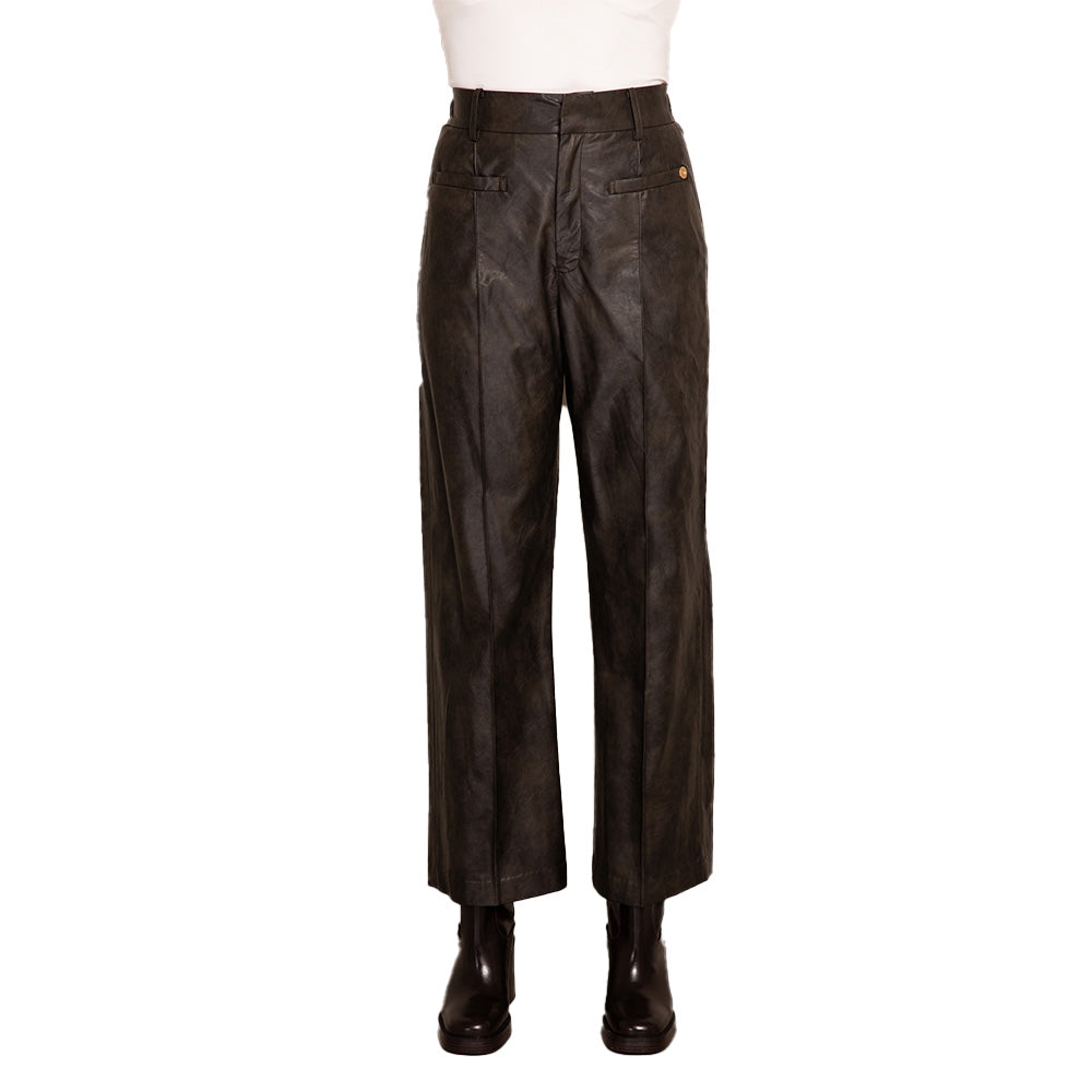Zhrill Damen Hose Lederoptik ZHNENI - coffee