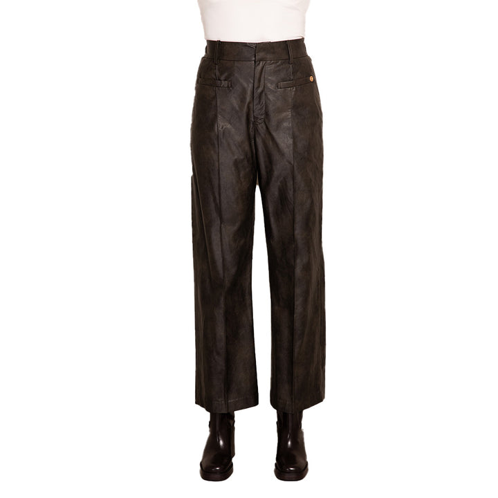 Zhrill Damen Hose Lederoptik ZHNENI - coffee