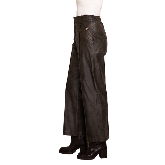 Zhrill Damen Hose Lederoptik ZHNENI - coffee