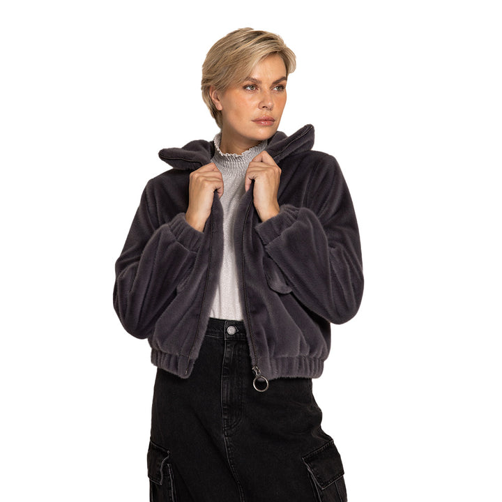 Zhrill Damen Kunstfell-Jacke ZHDARA - anthra